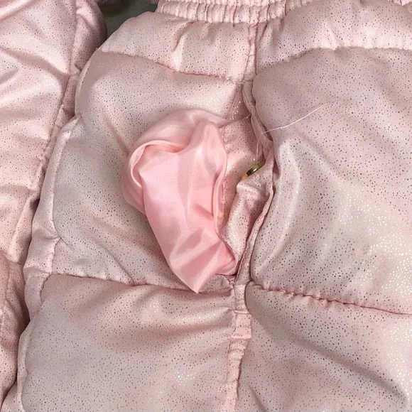 Juice Couture Los Angeles California Puffer for Girls Size 14 Pink Like New - Picture 7 of 11